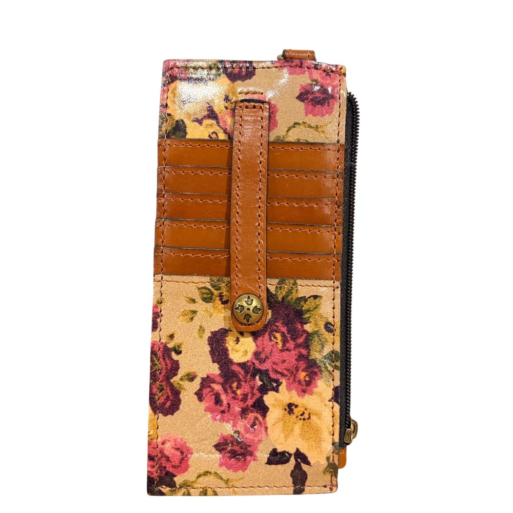 Patricia Nash Parisian Garden Floral Leather Card Case Wallet ID Window Slim - Picture 2 of 3